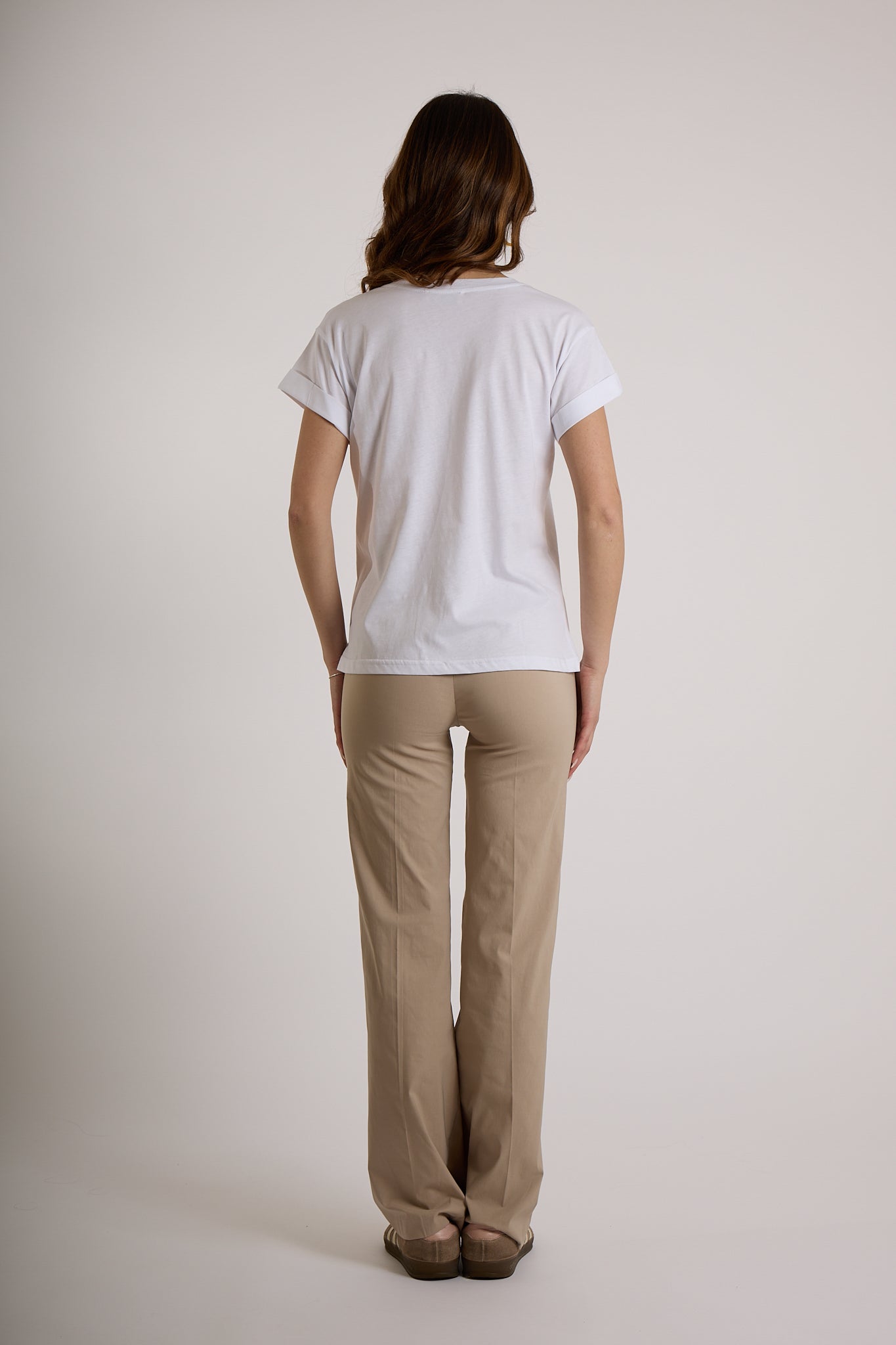 PANTALONE GAMBA LARGA|Colore:Sabbia
