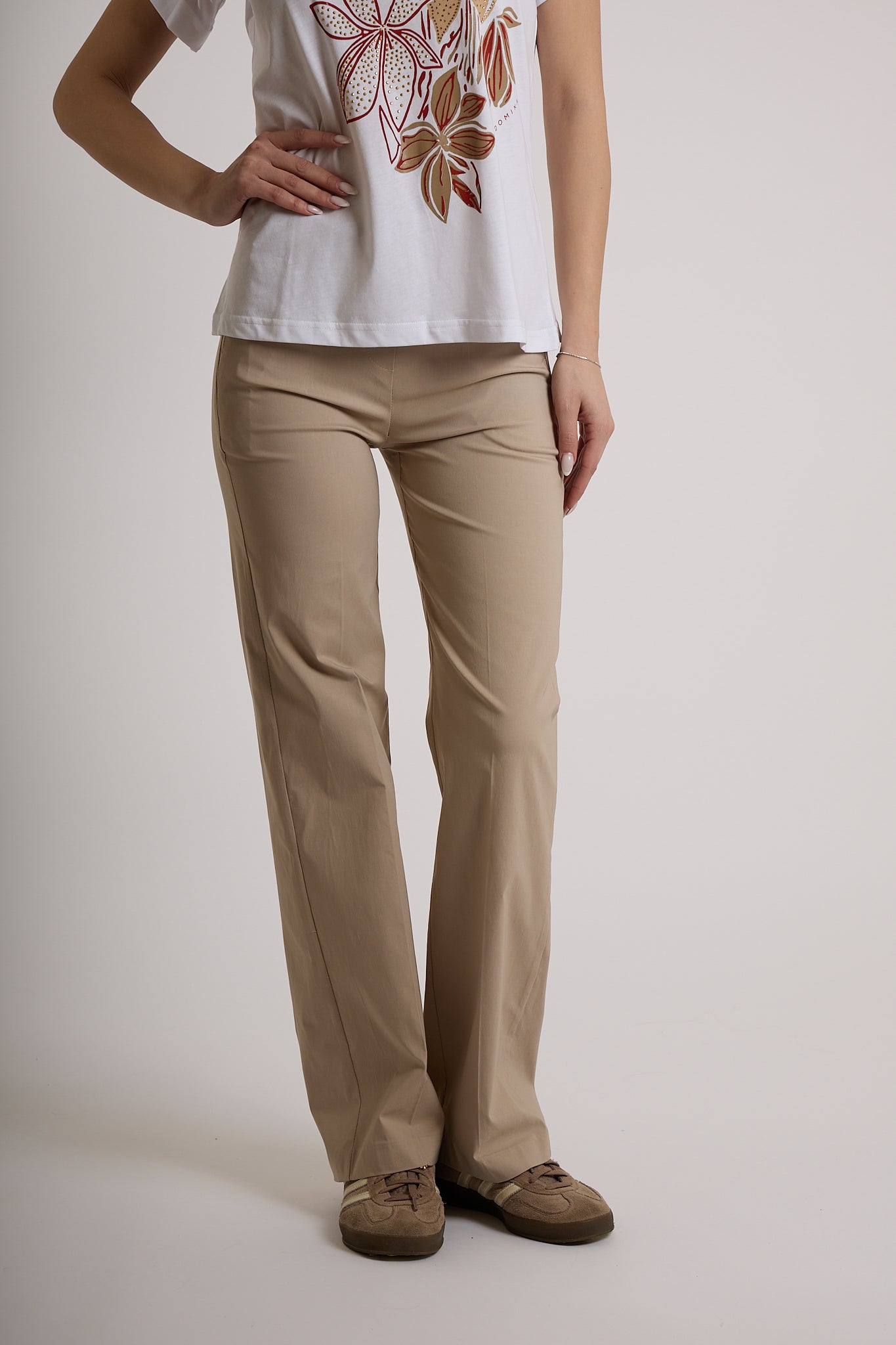 PANTALONE GAMBA LARGA|Colore:Sabbia