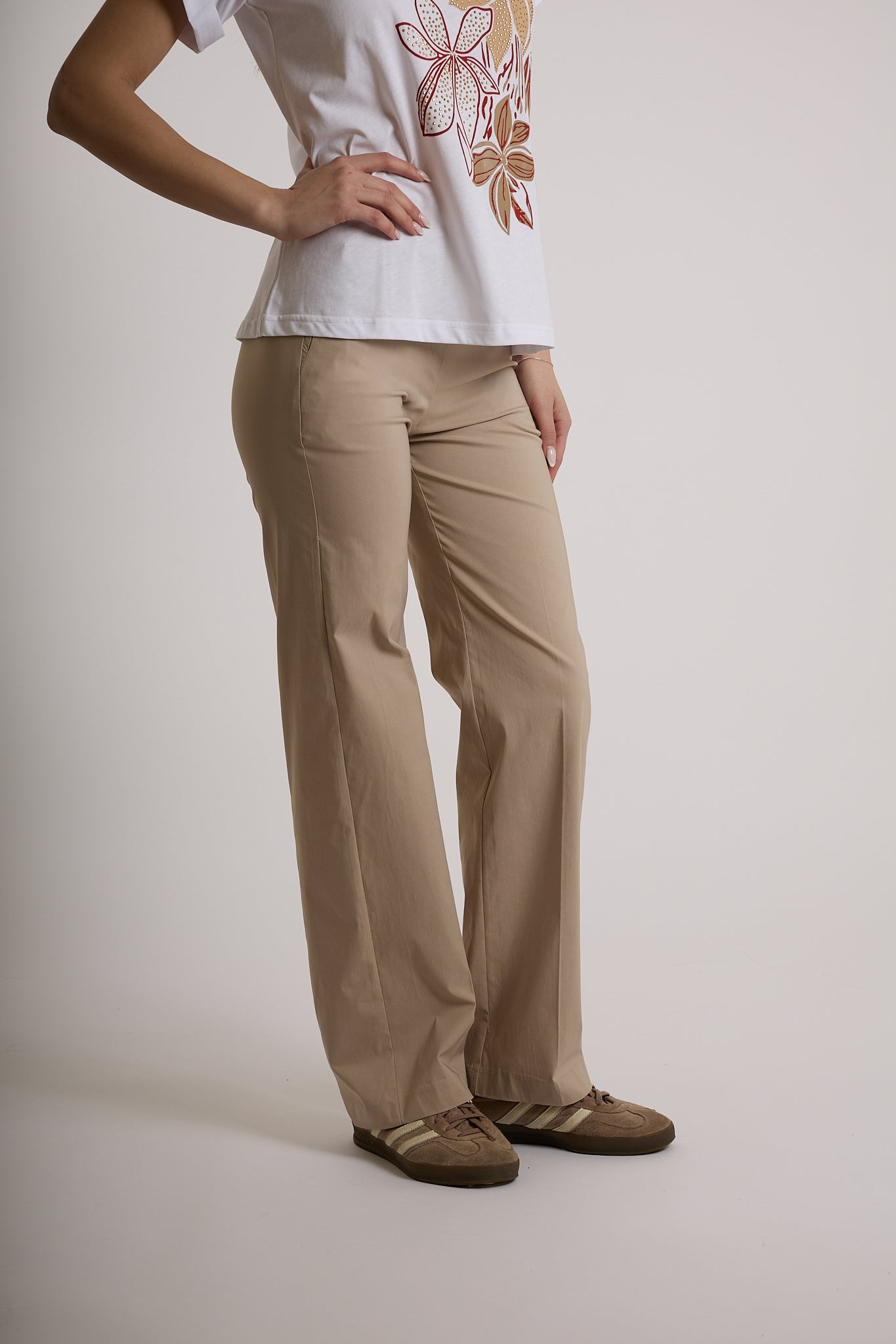 PANTALONE GAMBA LARGA|Colore:Sabbia