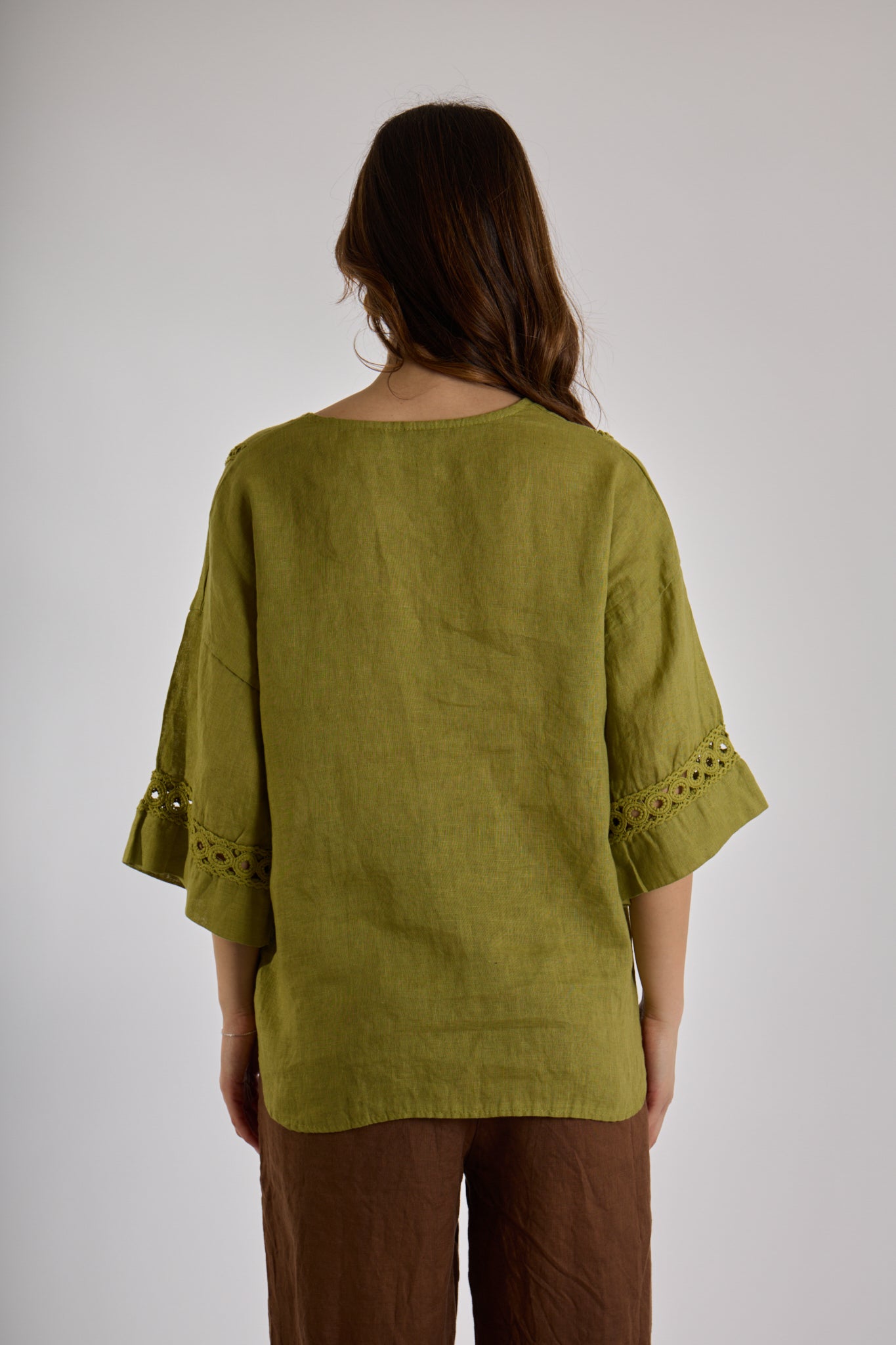 BLUSA LINO|Colore:Pistacchio