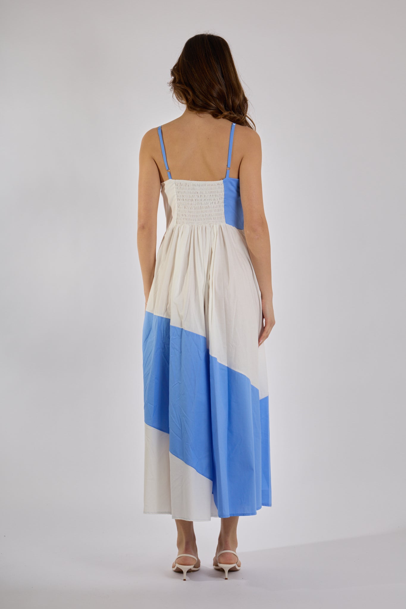 ABITO FASCE DIAGONALI|Colore:Celeste
