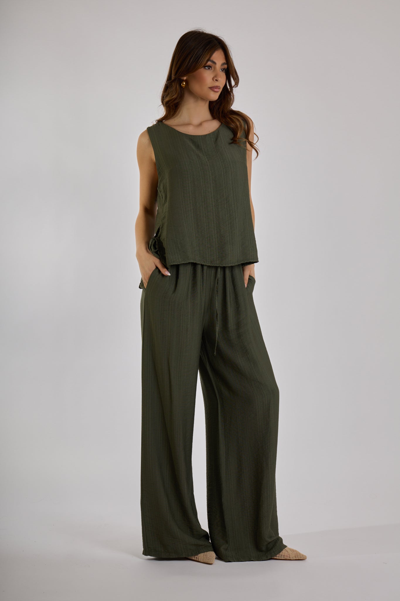 COORDINATO VISCOSA|Colore:Militare