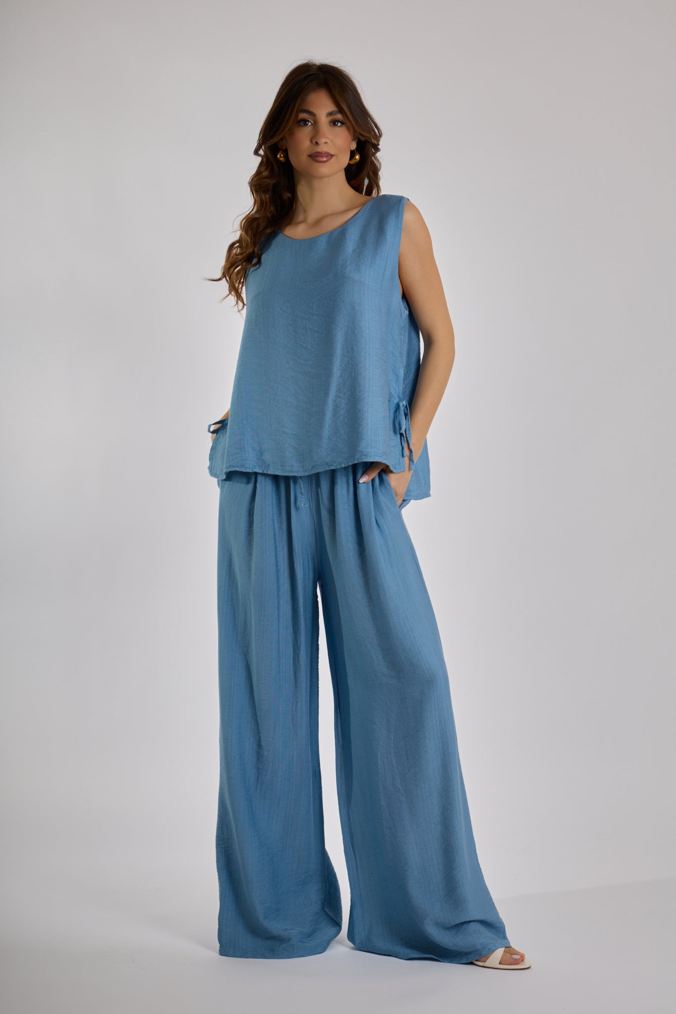 COORDINATO VISCOSA|Colore:Celeste