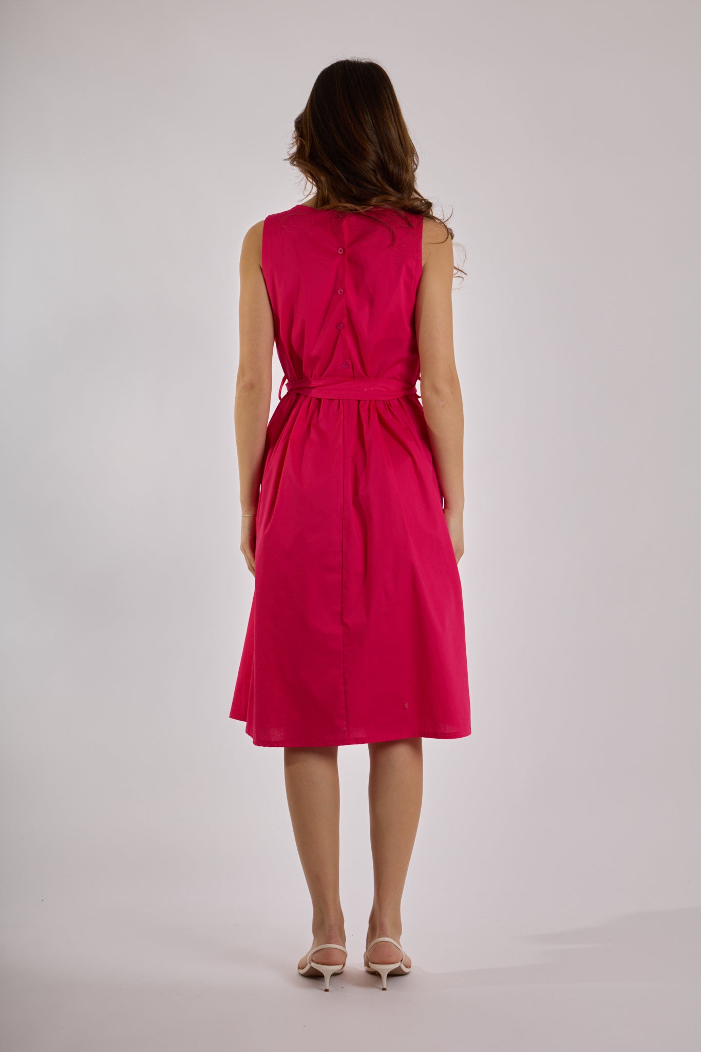 ABITO MIDI IN COTONE |Colore:Fucsia