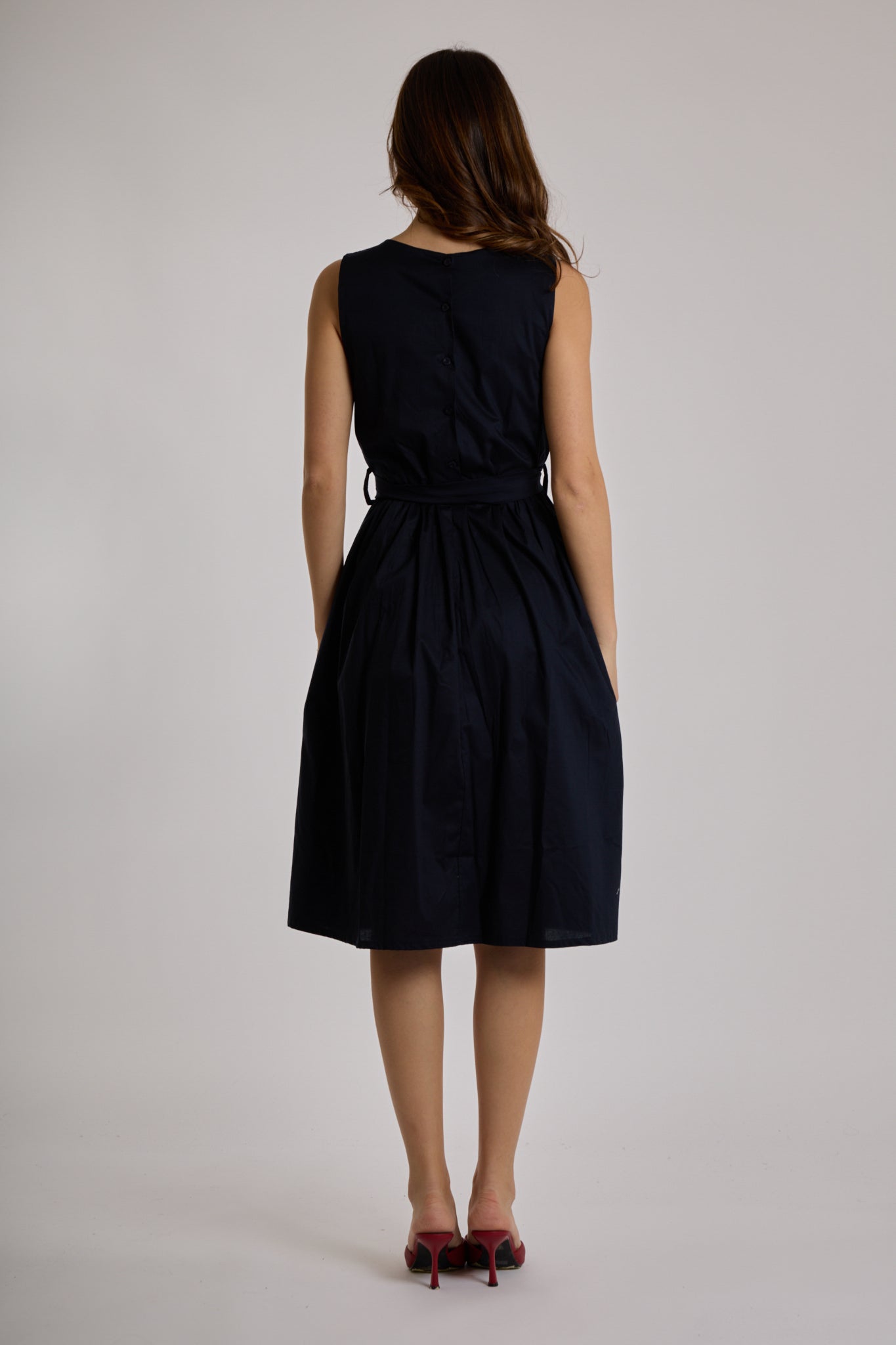 ABITO MIDI IN COTONE |Colore:Blu