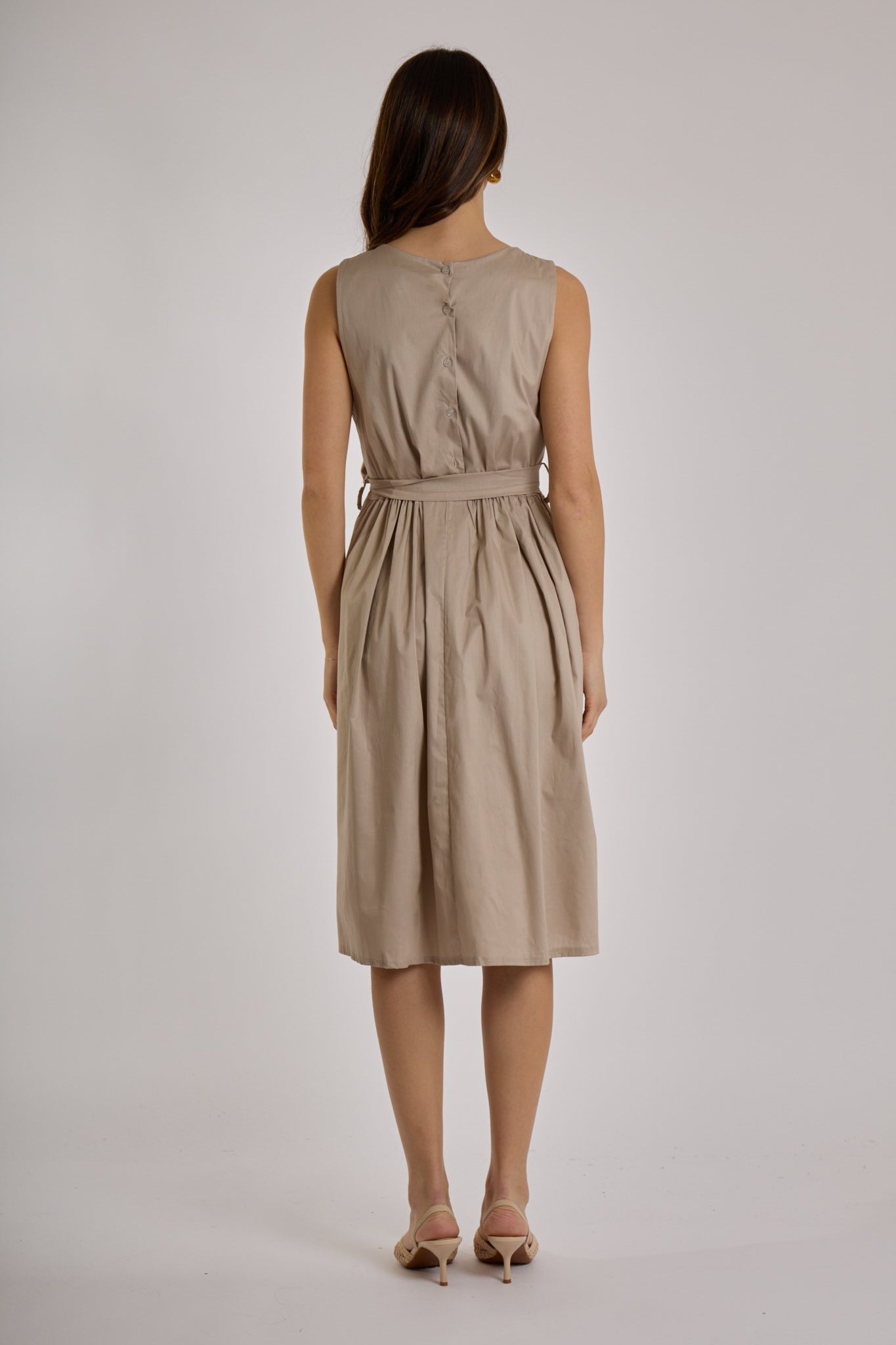 ABITO MIDI IN COTONE |Colore:Sabbia