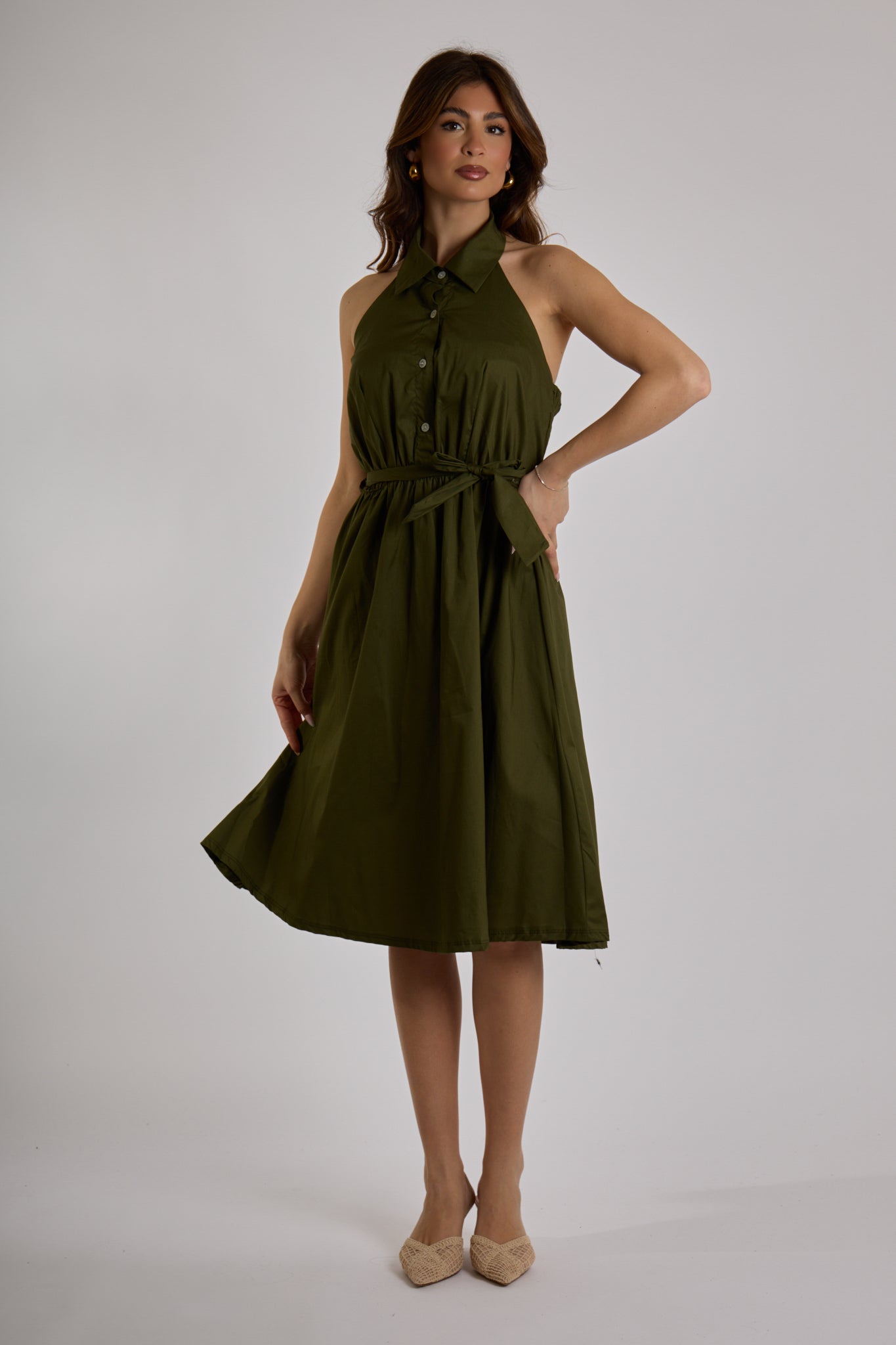 ABITO SCOPERTO DIETRO|Colore:Militare