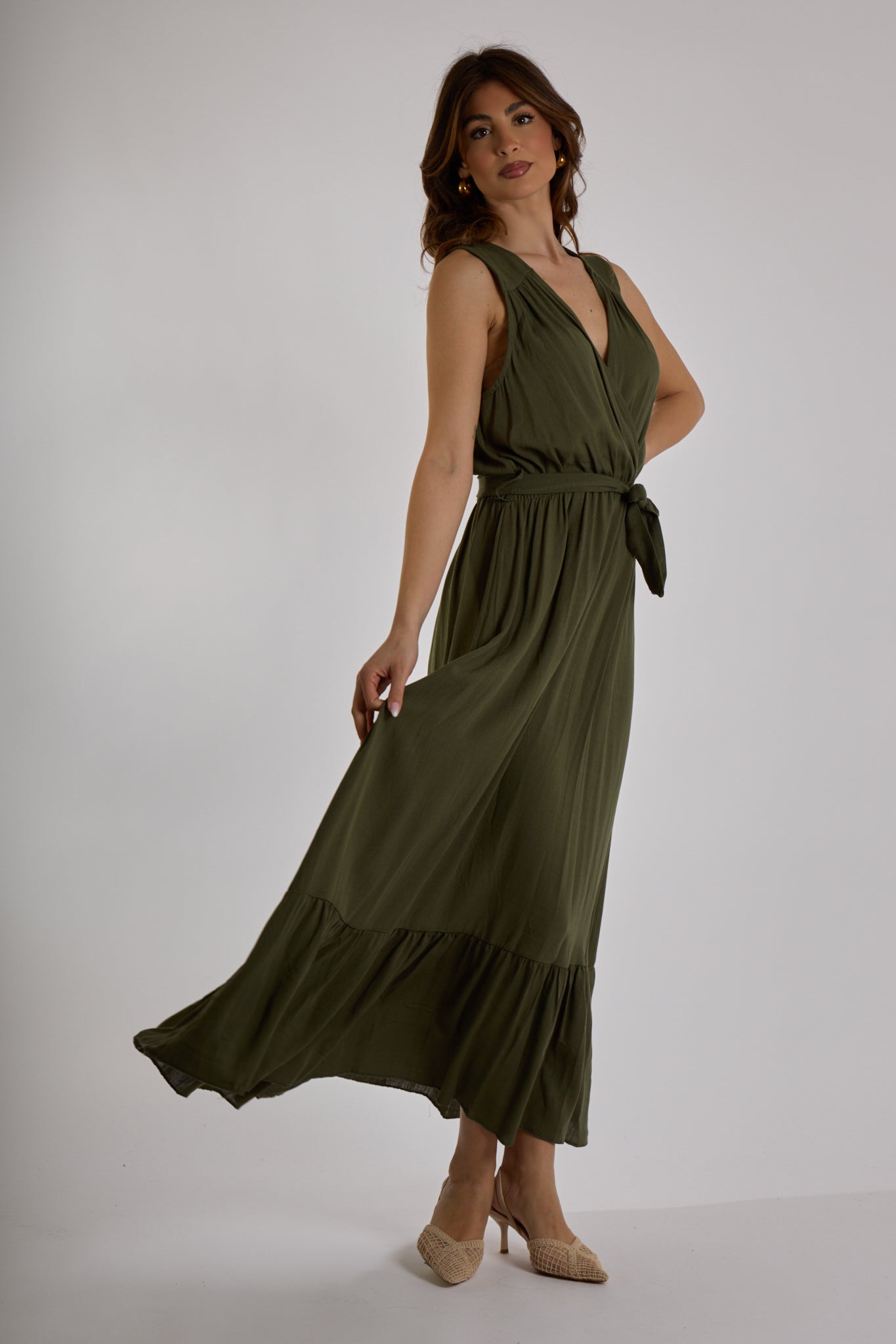 ABITO FIOCCO RETRO|Colore:Militare