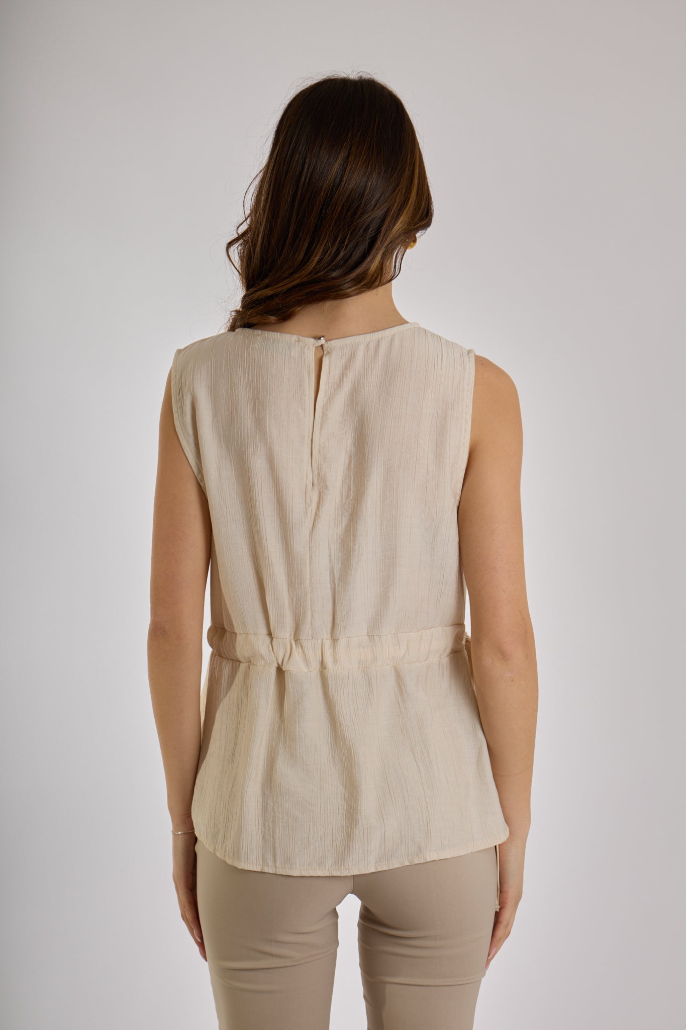 TOP FIOCCHI LATERALI|Colore:Sabbia