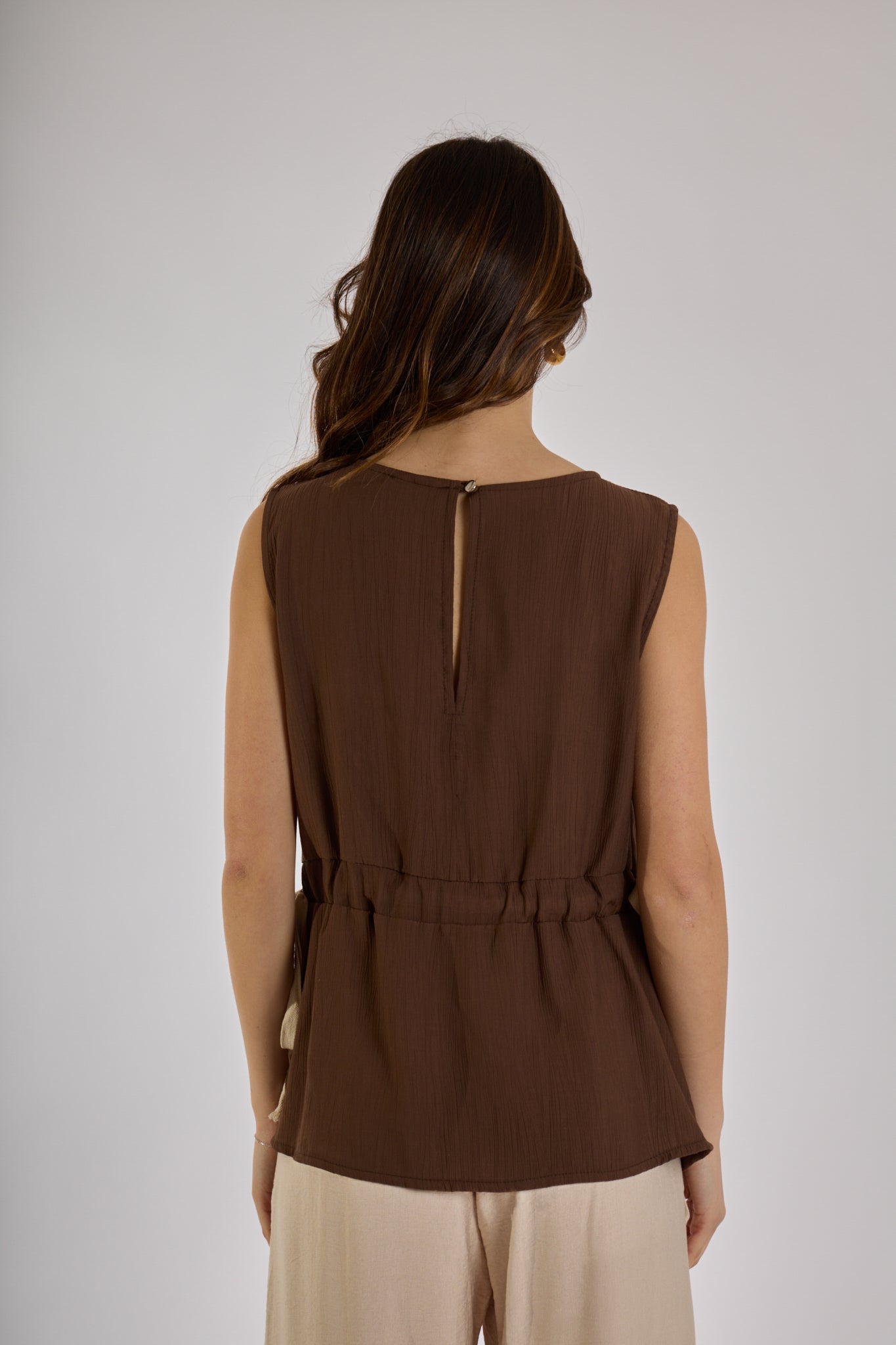 TOP FIOCCHI LATERALI|Colore:Cioccolato
