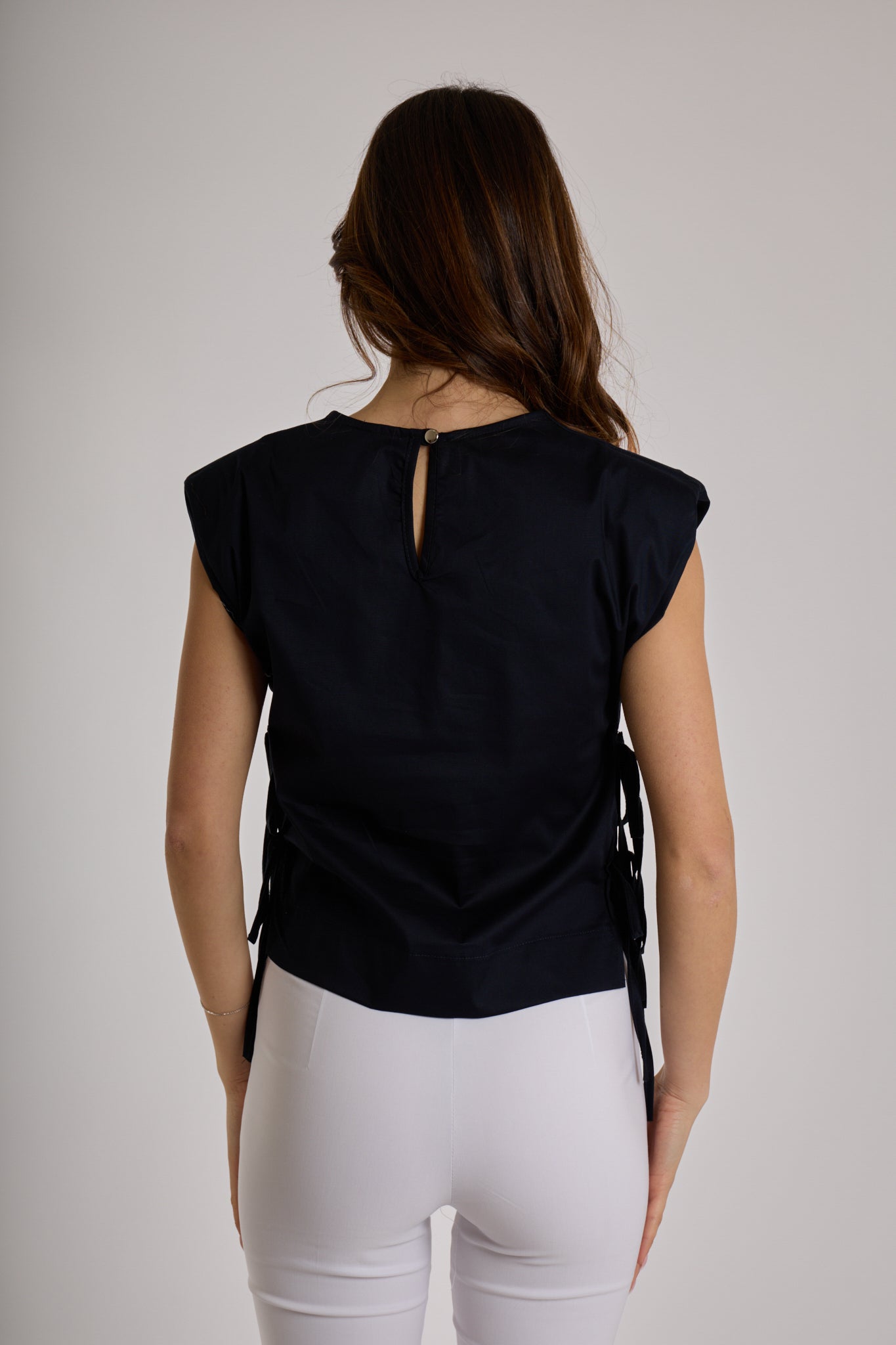 TOP FIOCCHI LATERALI|Colore:Blu