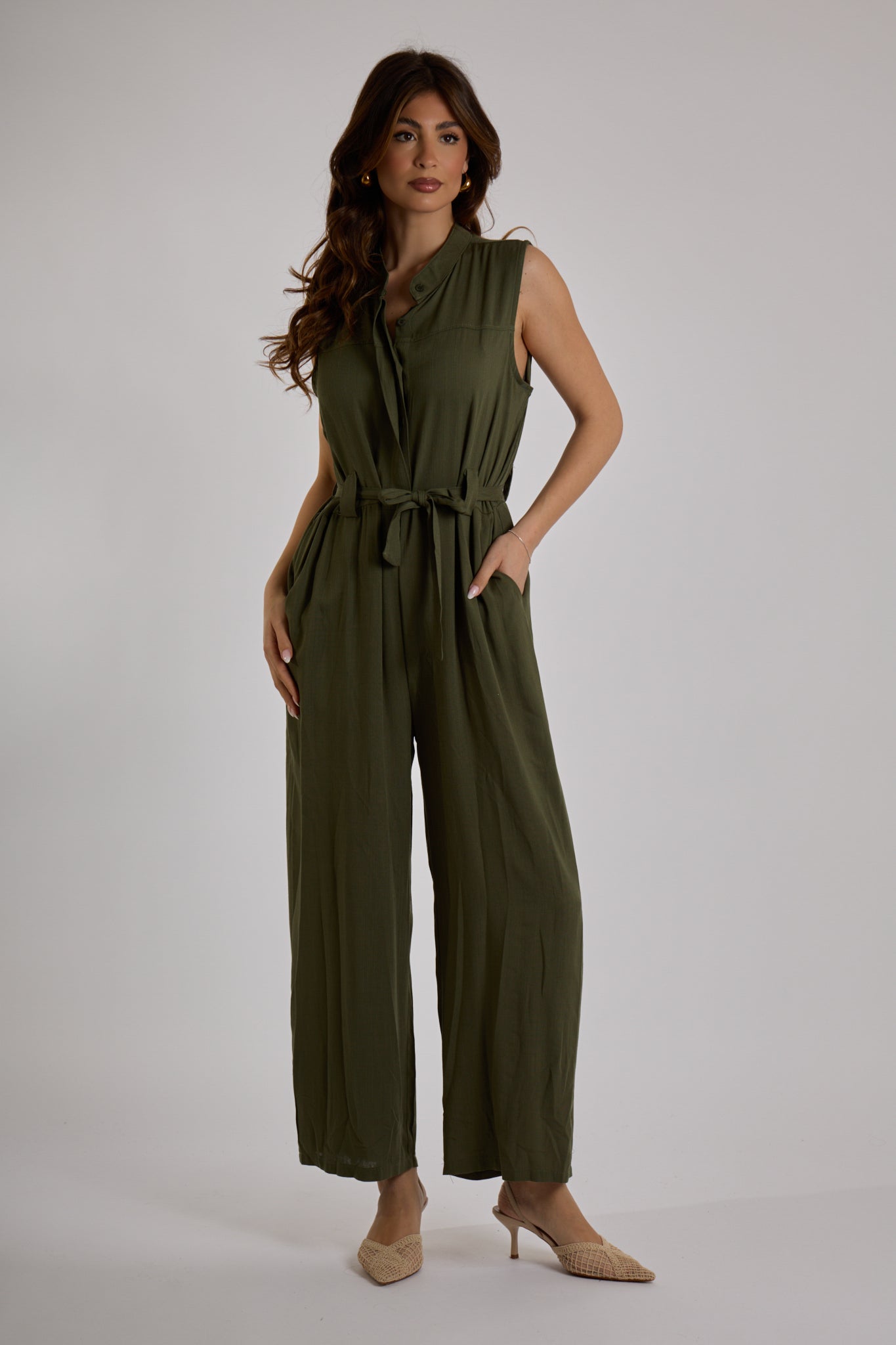 TUTA IN VISCOSA|Colore:Militare