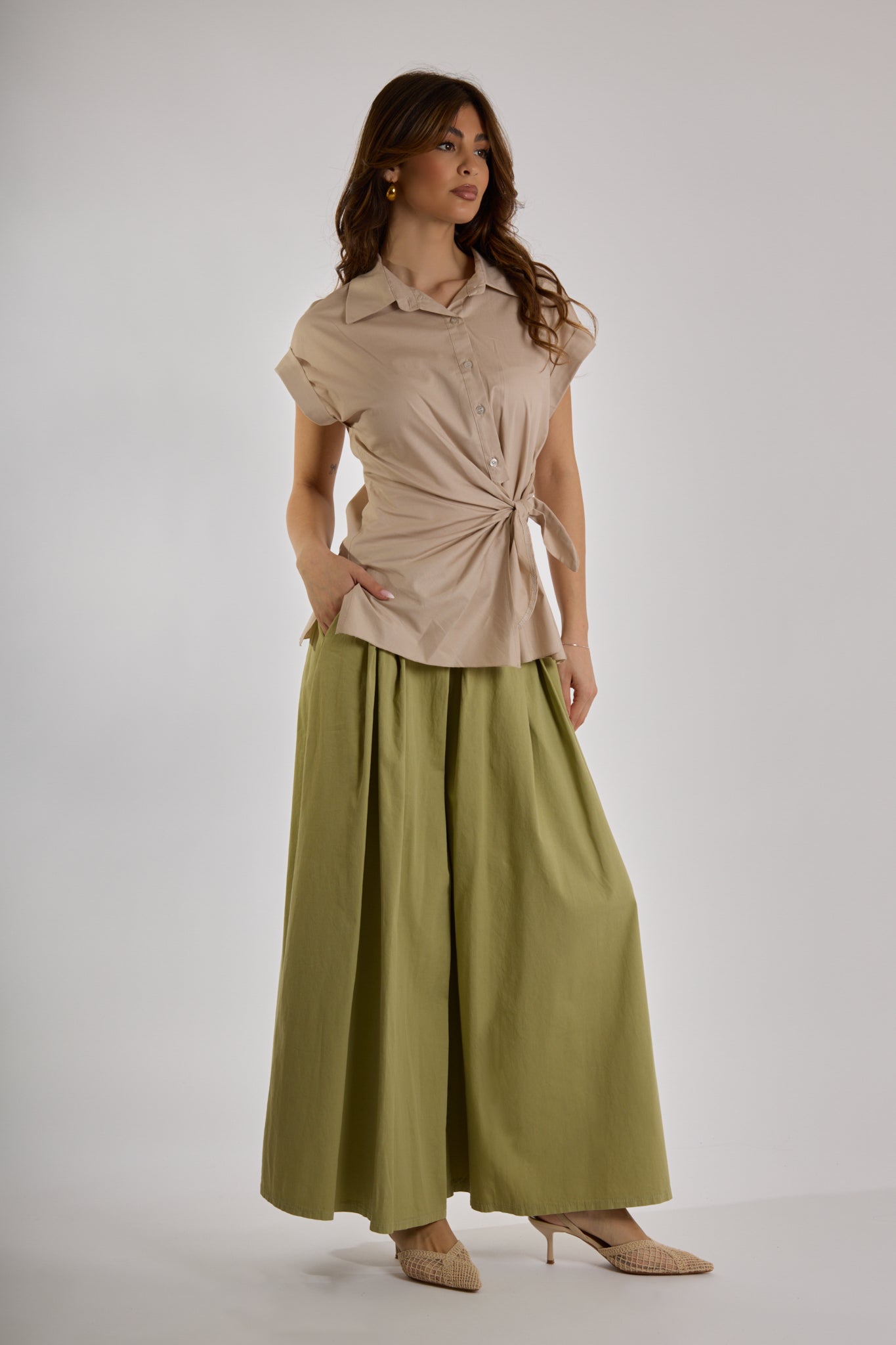 PANTAGONNA COTONE|Colore:Pistacchio