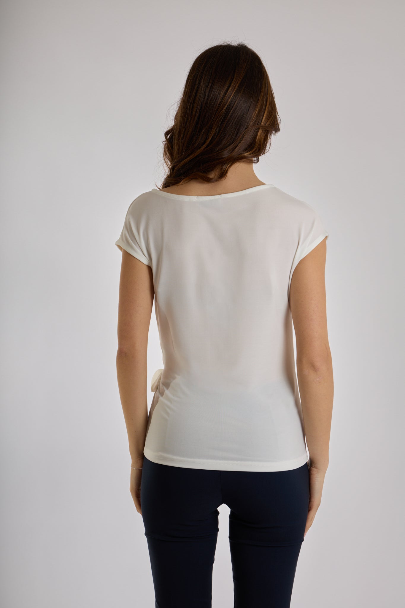 BLUSA NODO LATERALE|Colore:Bianco