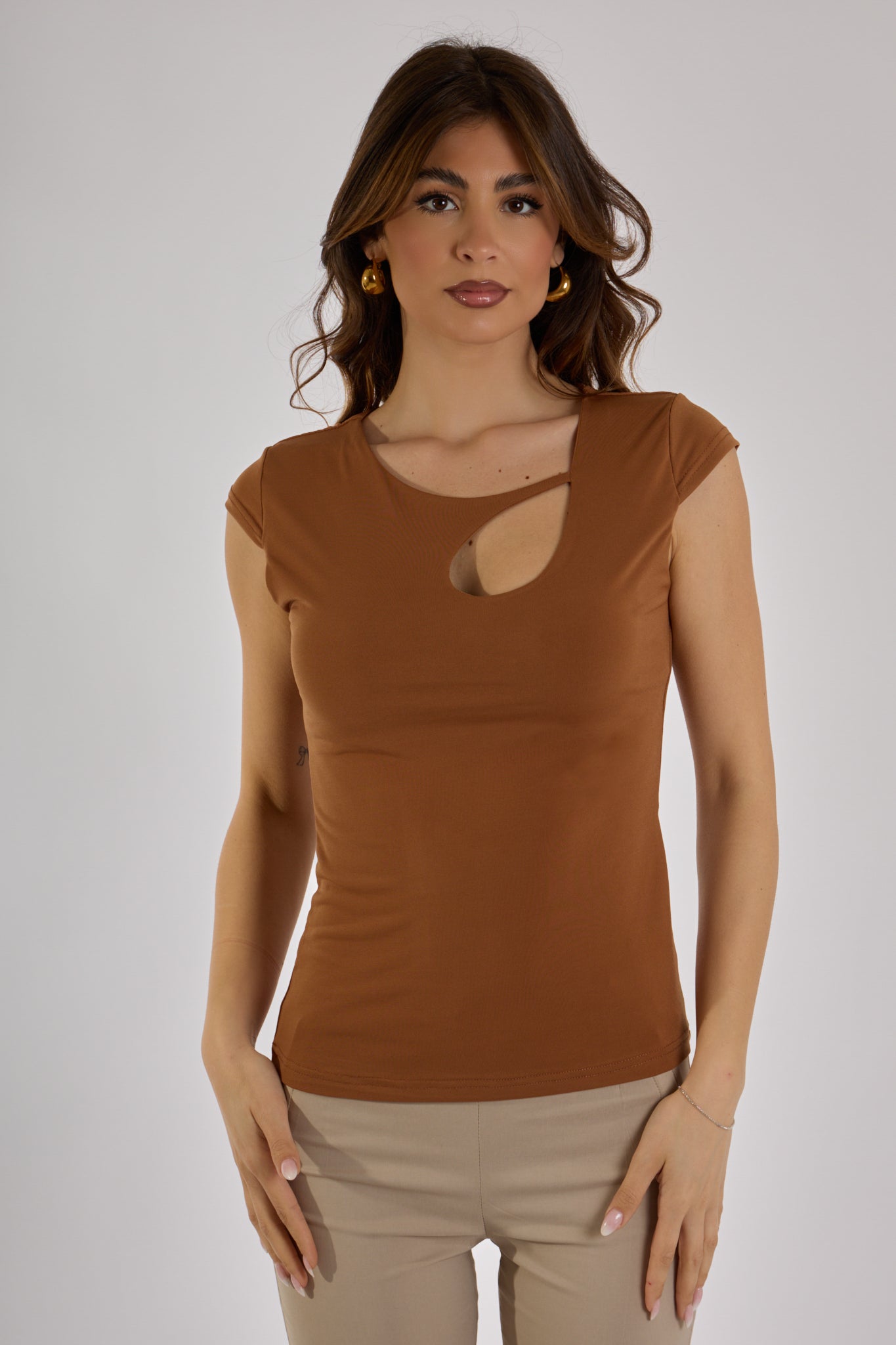 BLUSA GOCCIA|Colore:Terracotta