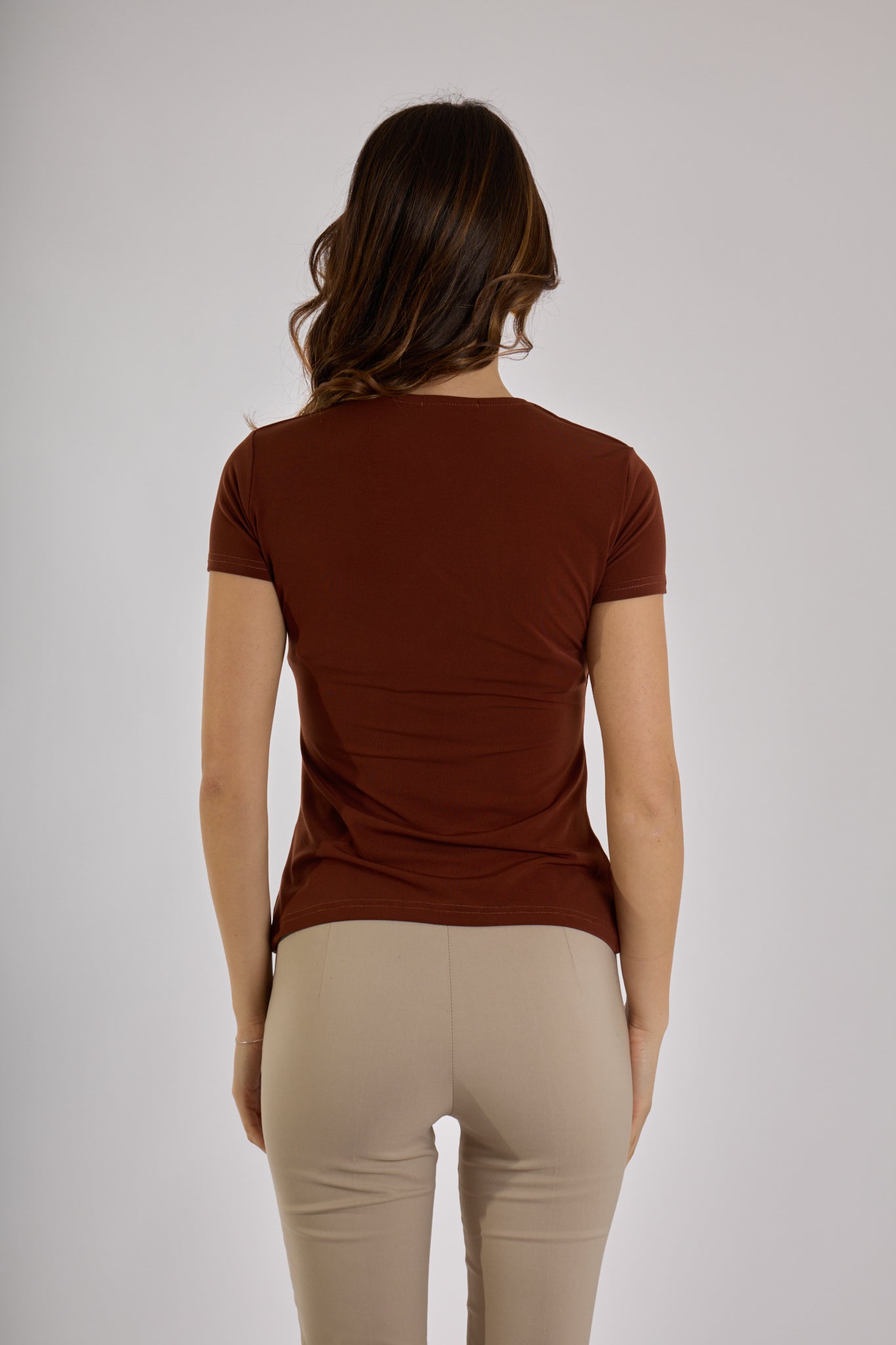 BLUSA INCROCIO|Colore:Cioccolato