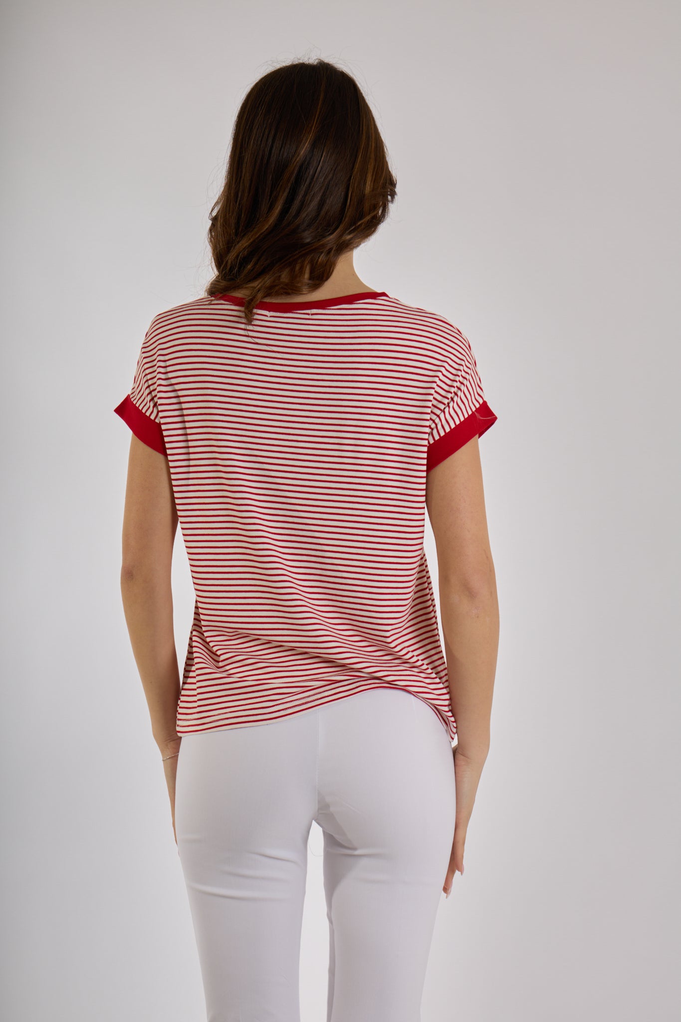 MAGLIA RIGHE|Colore:Rosso india