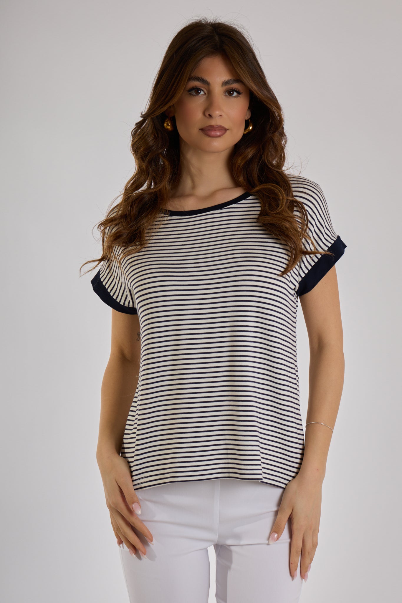 MAGLIA RIGHE|Colore:Blu