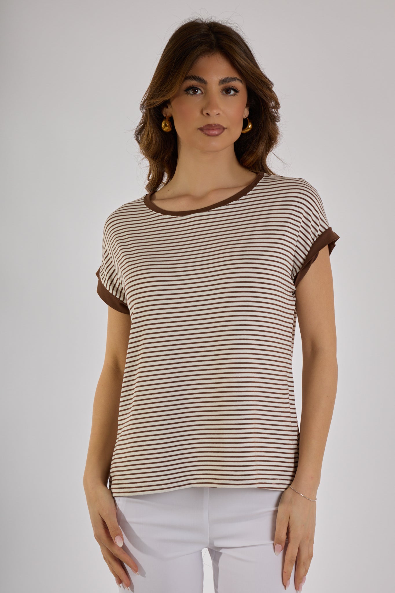 MAGLIA RIGHE|Colore:Cioccolato
