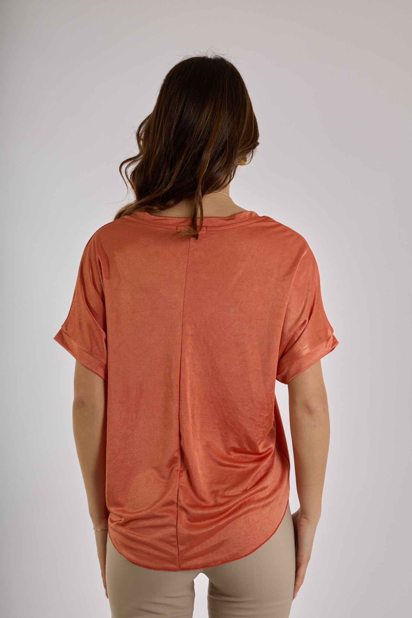 BLUSA COLLANA|Colore:Terracotta