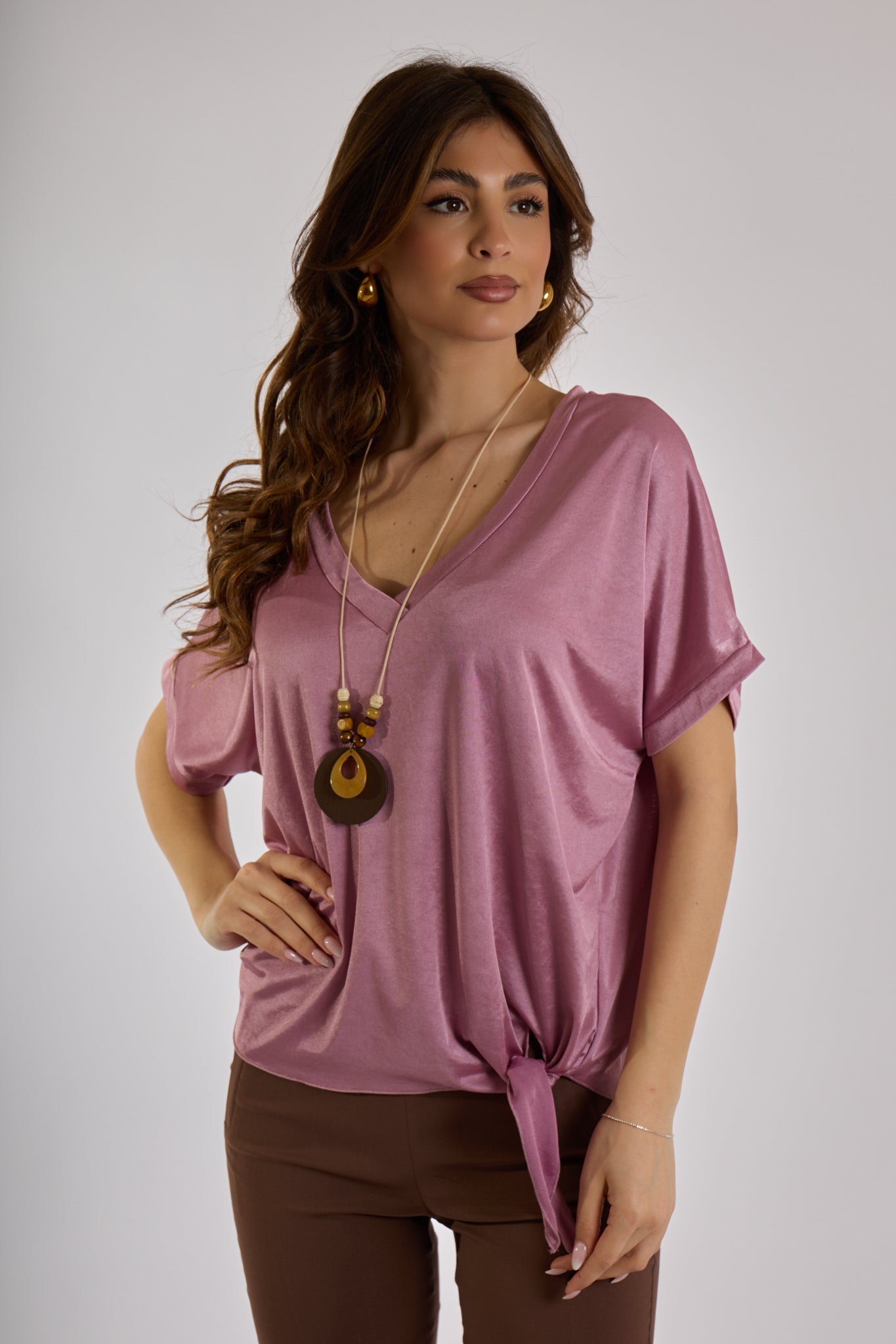 BLUSA COLLANA|Colore:Rosa