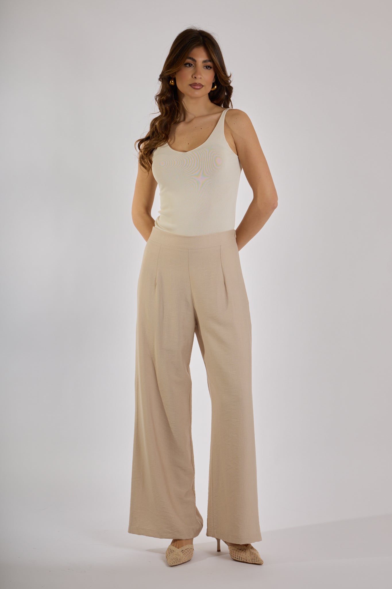 PANTALONE VISCOSA|Colore:Sabbia