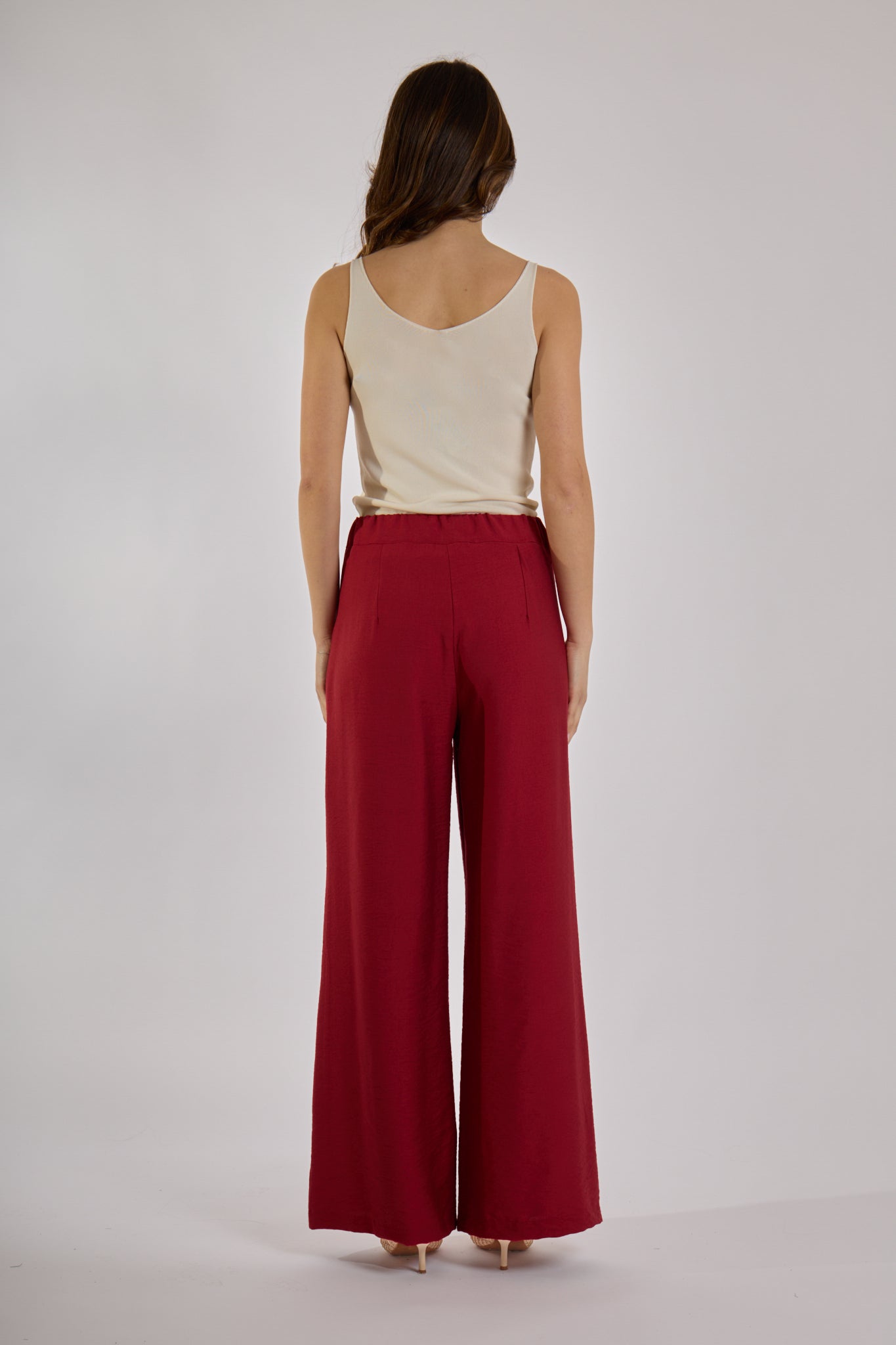 PANTALONE VISCOSA|Colore:Rosso india