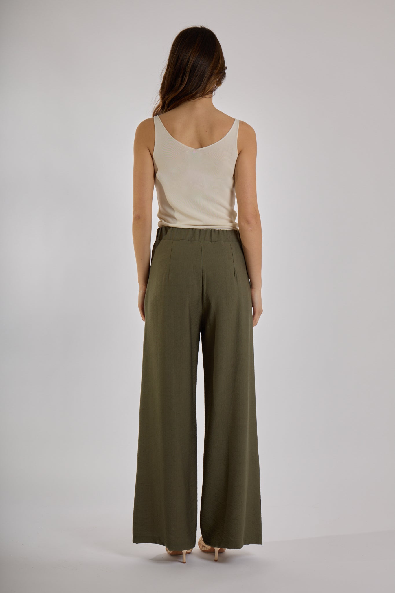 PANTALONE VISCOSA|Colore:Militare