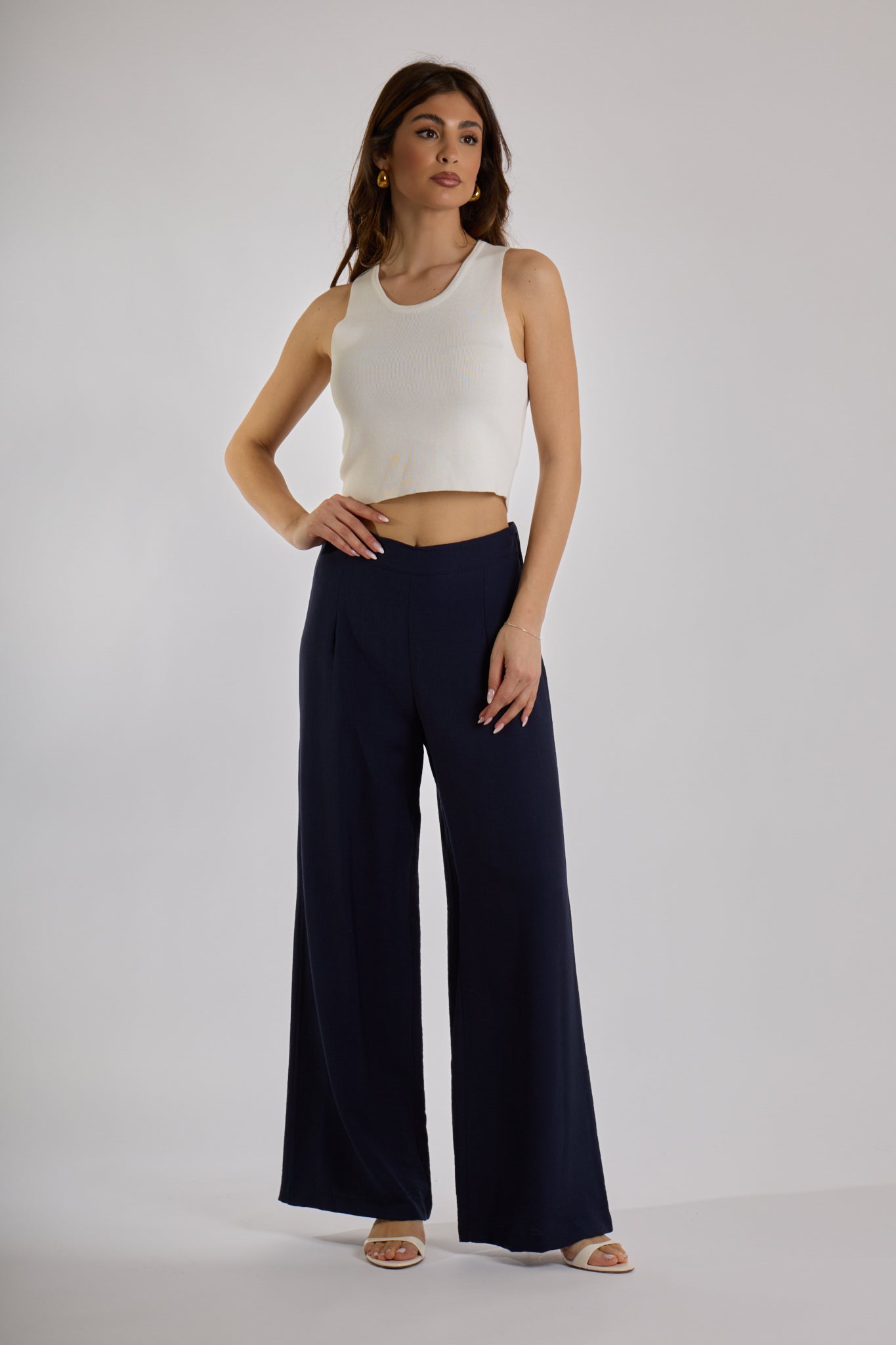 PANTALONE VISCOSA|Colore:Blu