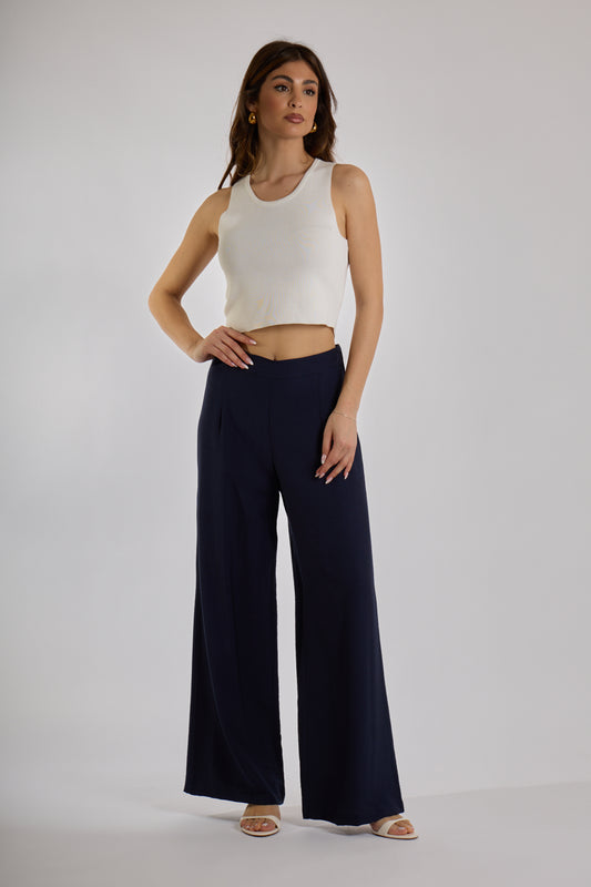 PANTALONE VISCOSA|Colore:Blu