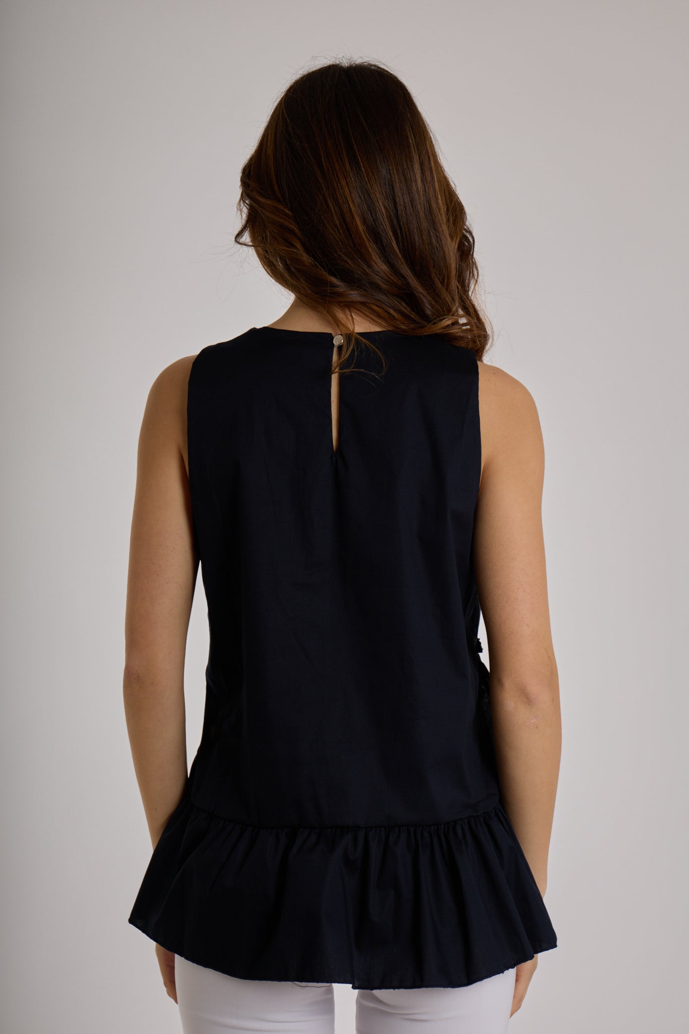 TOP BALZE SFALSATE|Colore:Blu