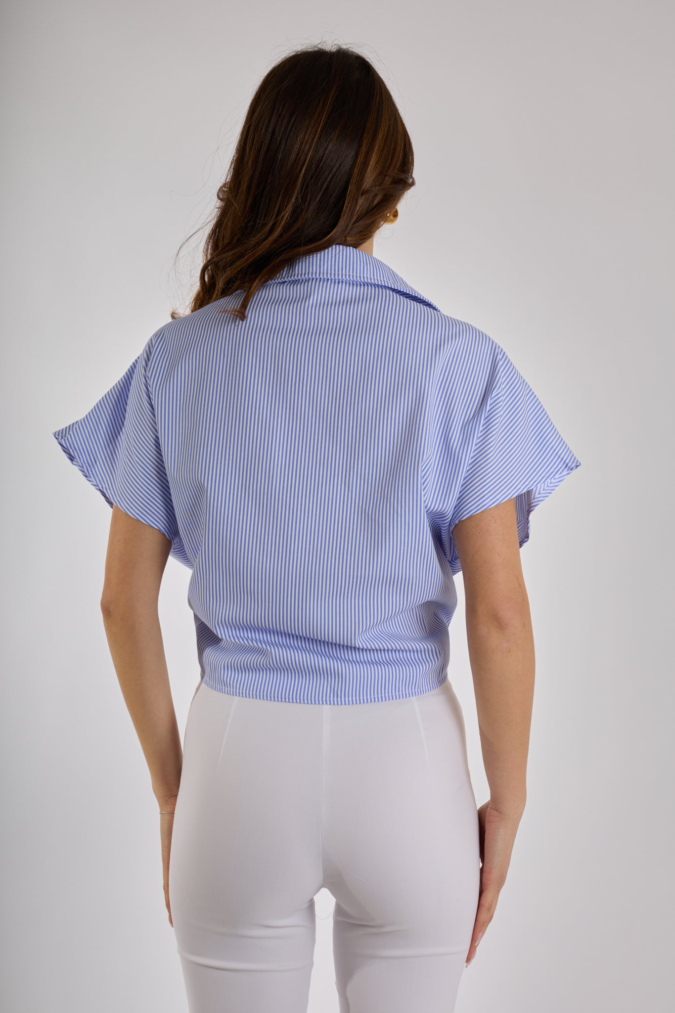 CAMICIA NODO RIGHE|Colore:Celeste