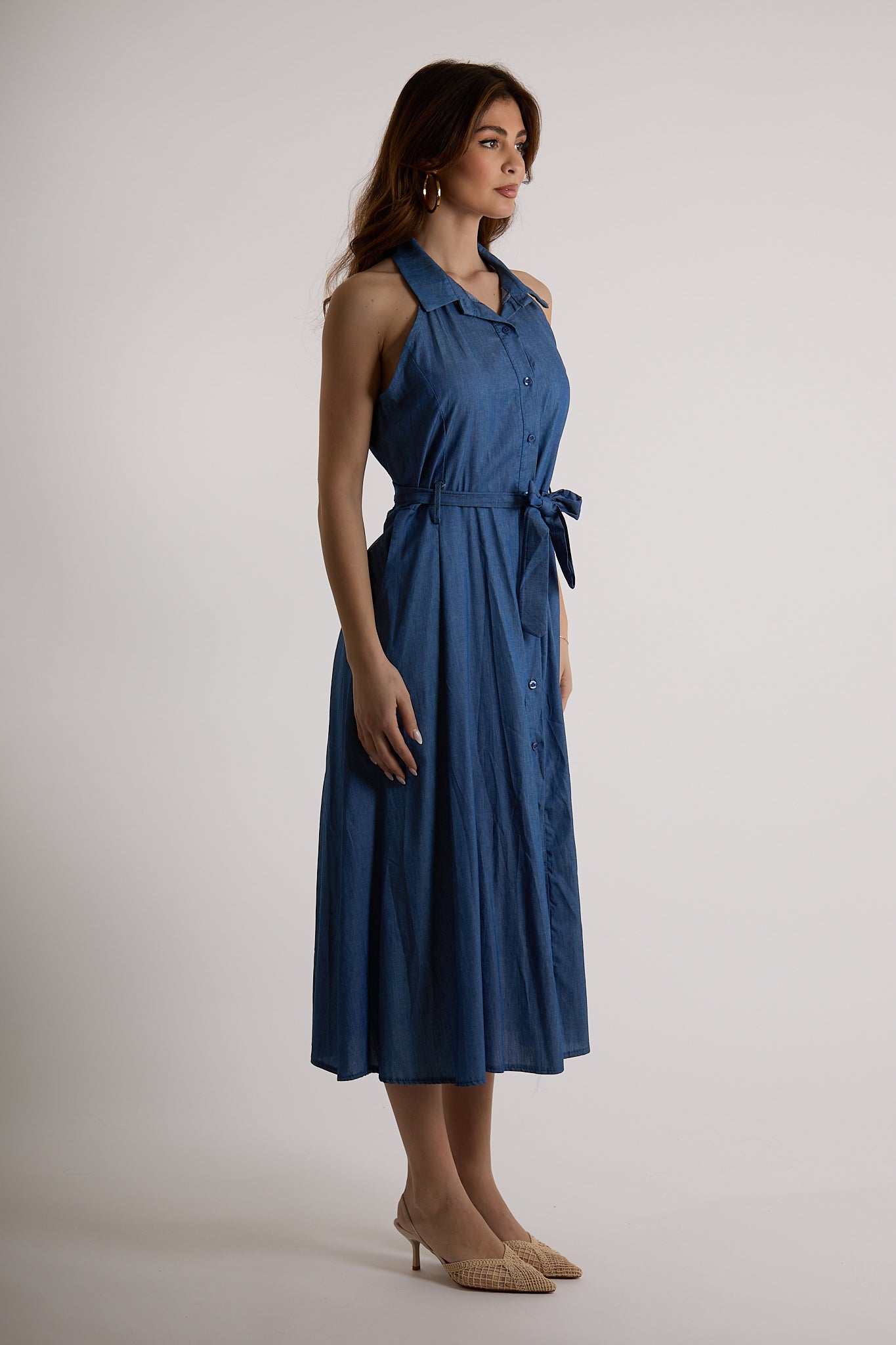 ABITO CHEMISIER CHAMBRAY|Colore:Jeans