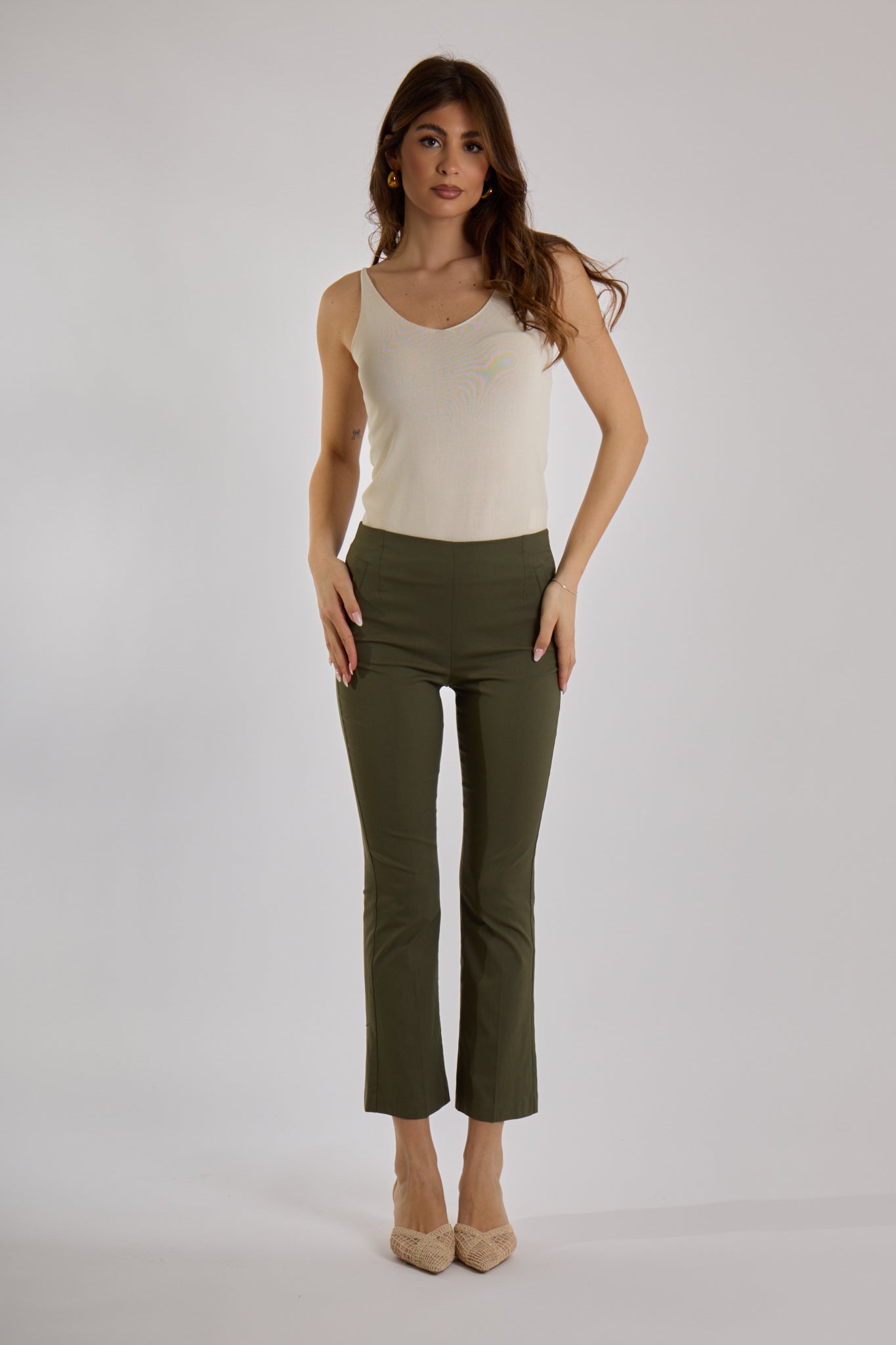 PANTALONE TROMBETTA|Colore:Militare