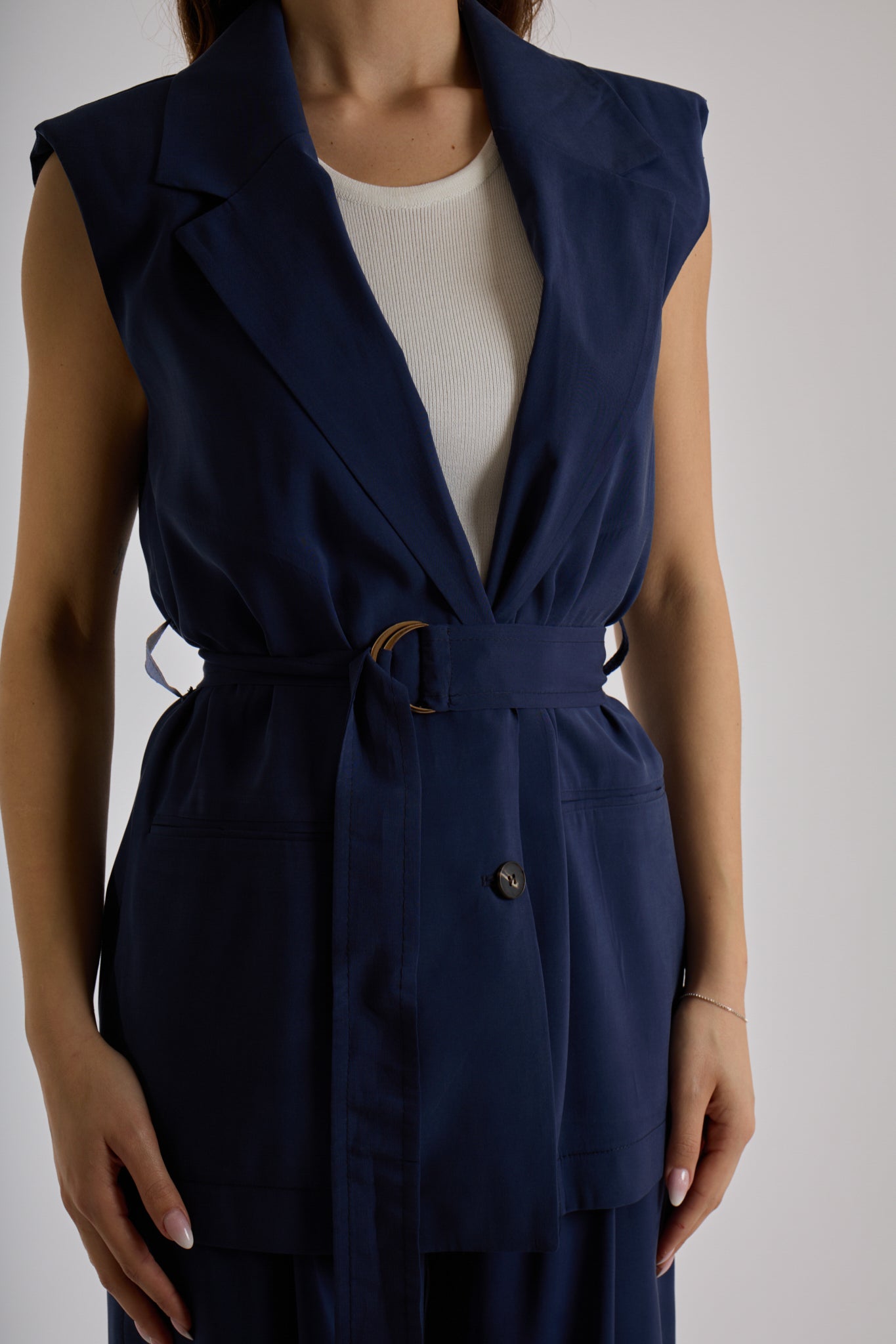 GIACCA SMANICATA |Colore:Blu