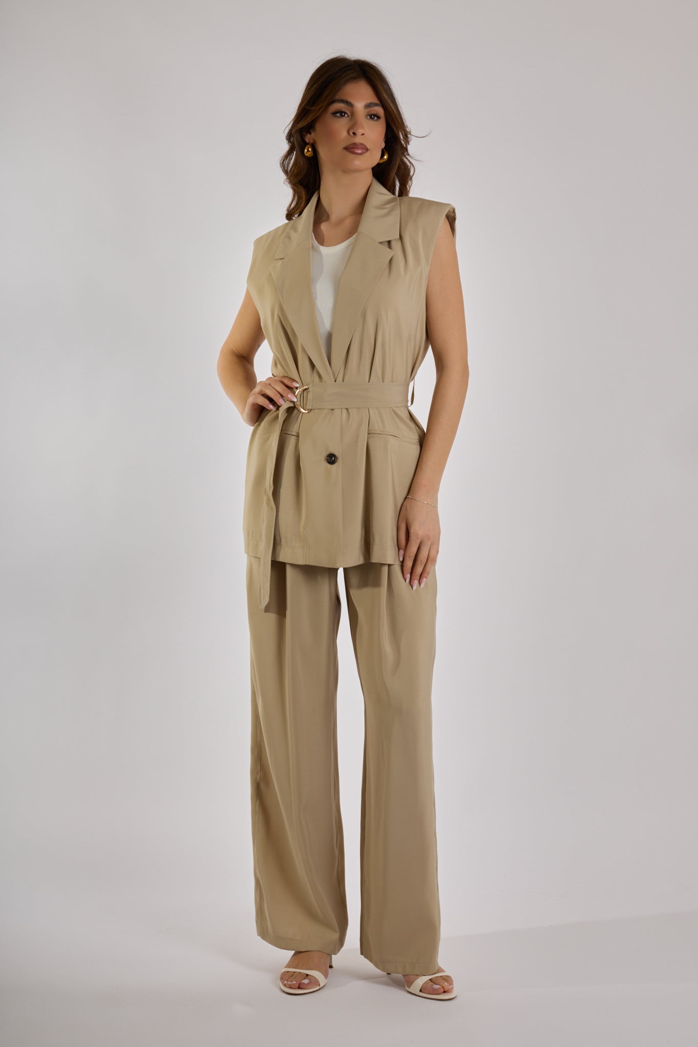 GIACCA SMANICATA |Colore:Sabbia