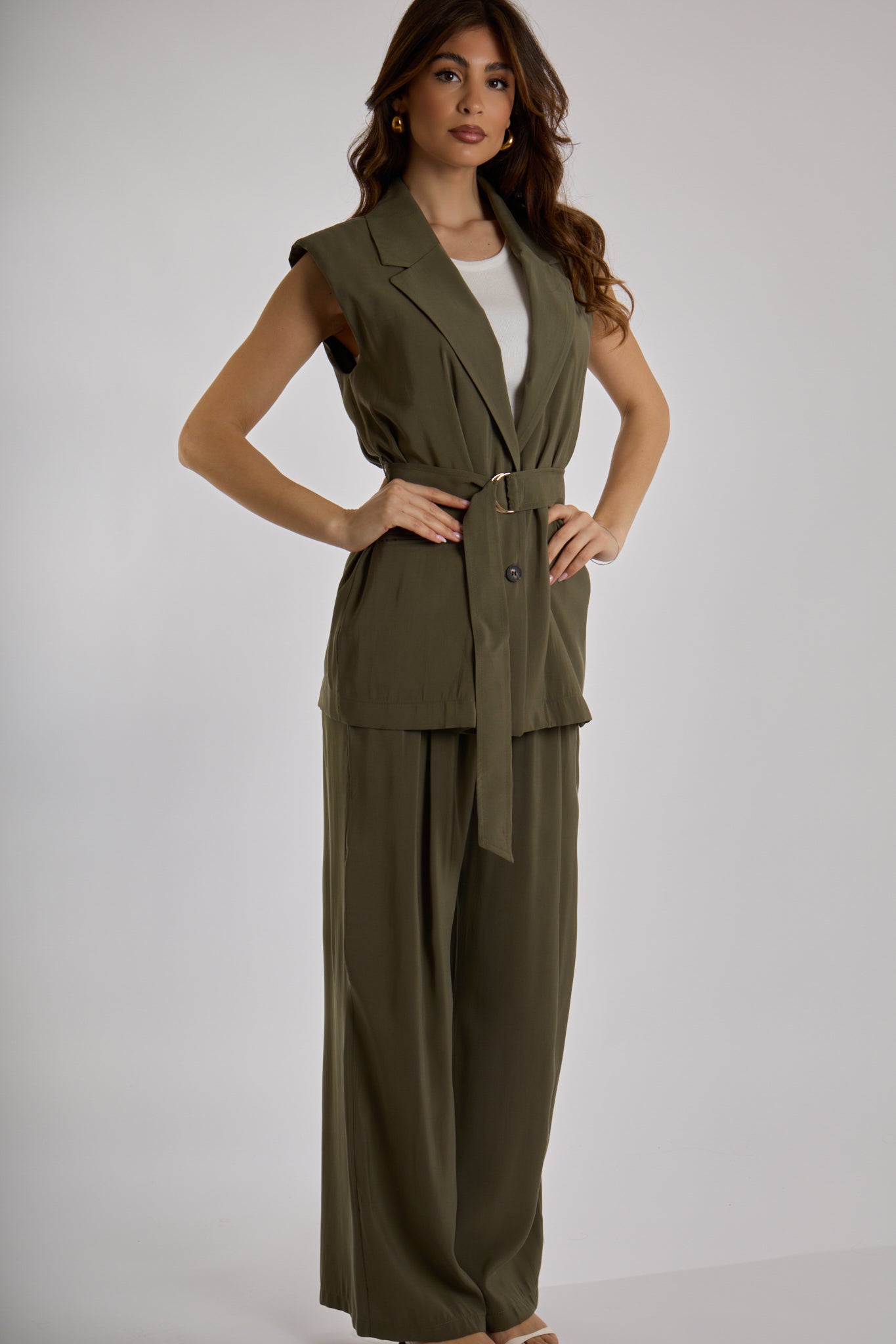 GIACCA SMANICATA |Colore:Militare