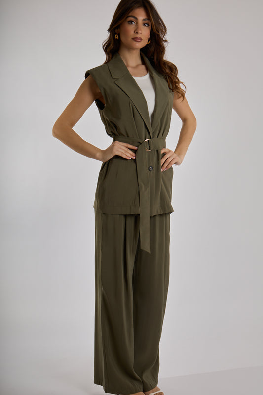GIACCA SMANICATA |Colore:Militare