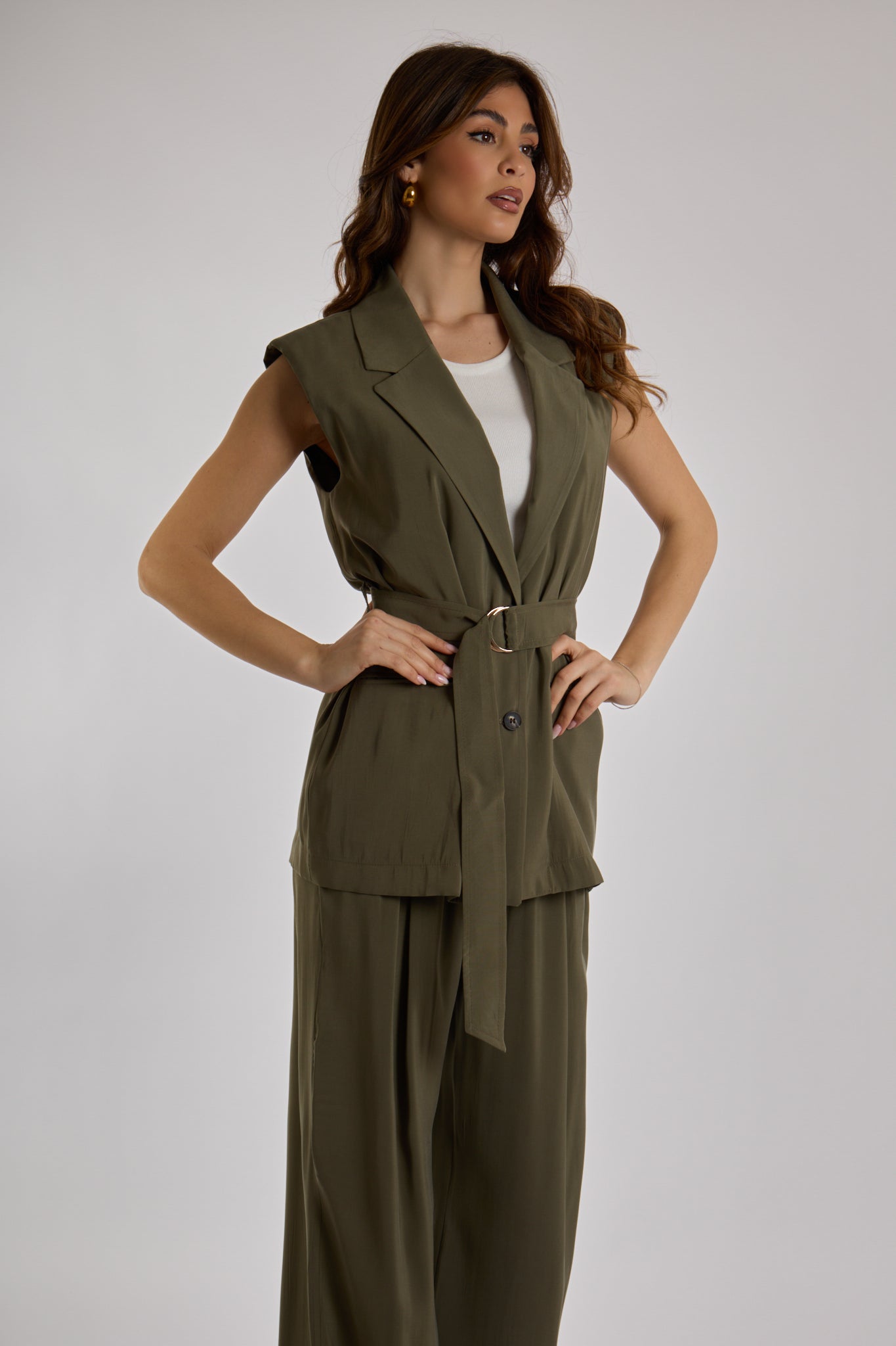 GIACCA SMANICATA |Colore:Militare